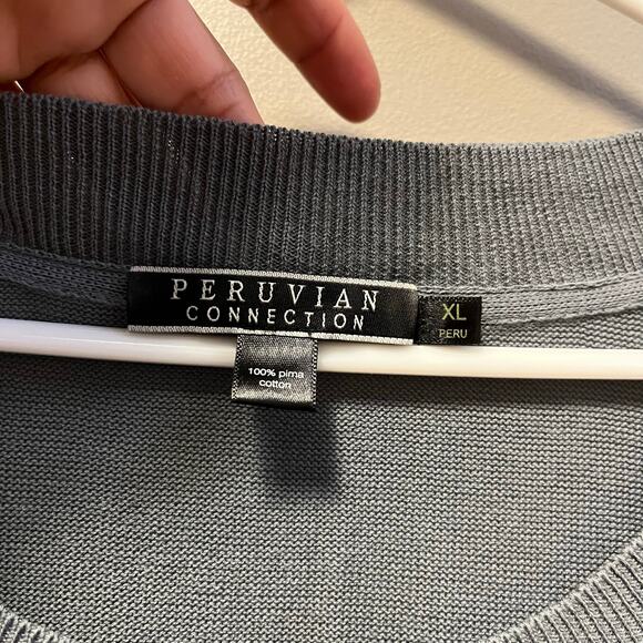 Peruvian Connection Women’s Asymmetrical Hem 100% Pima Cotton Sweater Size XL - Picture 6 of 6